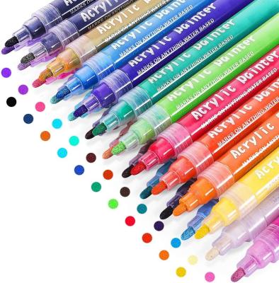 China Wholesale 12 Sta1000-12 Hot Sale Colors China Factory Amazon Amazon Acrylic Paint Metallic Marker Pens for sale