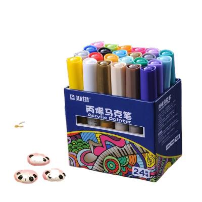 China Amazon Hot Selling Acrylic Paint Marker Pens Paint Marker Water Based Acrylic Paint Pen Sta 1000-24 for sale