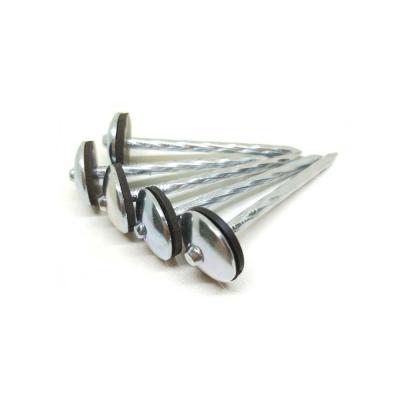 China Umbrella Flat Head Roofing Nails / Corrugated Nail Galvanized Twisted Shank for sale