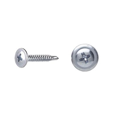 China Carbon Steel Round Metal Galvanized Round Wafer Truss Head Self Drilling Screw for sale