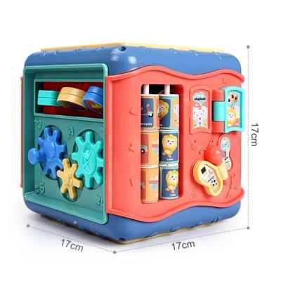 China Children's Educational Game Hexagon Educational Toys, Multifunctional Moving Cube Toys Shape Baby Matching Cube Toys for sale