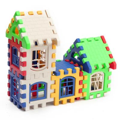 China Educational Toy Building Blocks 24pcs 3D Building Block Activity Toy Set Interlocking DIY Housing Building Building Block Set Toy for sale