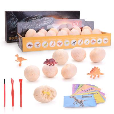 China Dinosaur Egg 12-Pack STUFFED Digging Toy Set Dinosaur Fossil Digging Kit Gift Toys for Kids for sale