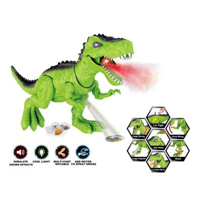 China Battery Operated Dinosaur Toys Hot Selling Throw Noise And Light Electric Dinosaur Egg Laying Toy With Projection Tyrannosaurus Rex Toy for sale