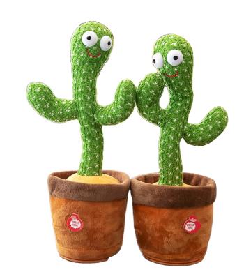 China Gift Cactus Plush Toys Dancing Electronic Cactus Shake Childhood Funny Toys With Song for sale