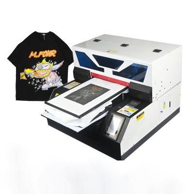 China Hotels Full Automatic A3 Size DTG Digital Inkjet Printer T-shirt Jeans Hoodies Fabrics Printing Machine With Free Software for sale