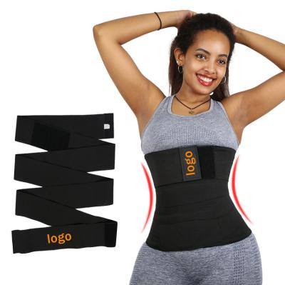 China TIK Tok Adjustable Comfortable Tummy Wrap Waist Trimmer Bandage Antibacterial Wrap Belt Lumbar Support Belt For Sports for sale