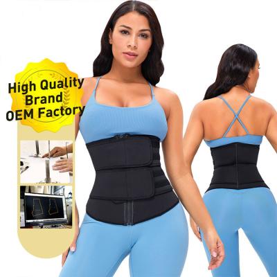 China Neoprene Antibacterial Custom Waist Trainer Belt For Ladies Logo Waist Trimmer Shaper Three Waist Trainer Women for sale