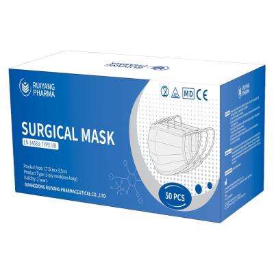 China CE EN14683 3ply Tyepe IIR Adult Disposable Medical Face Mask for sale