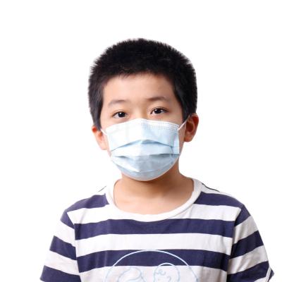 China Children Kids Facemask 3 ply disposable kids face mask kids with fabric earloop cjildren medical face for sale