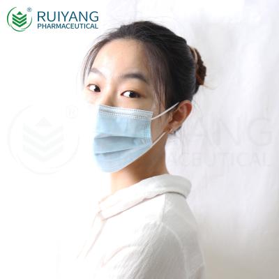 China Wholesale Kids Ruiyang Pharma Nonwoven Face Mask Child Face Mask For Kids 3 Ply Disposable earloop typeIIR for sale