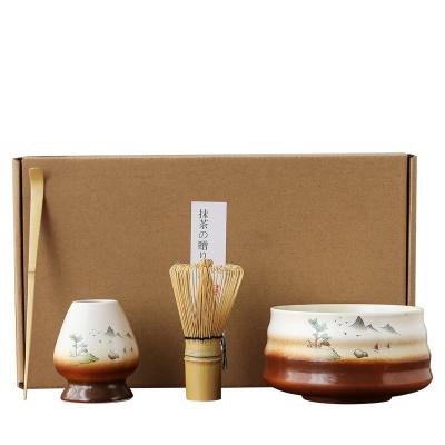 China Viable Ceramic Accessories Tea Brush Holder Set Ceremonial Song Dynasty Point Japanese Art Tools Matcha Bowl Tea Set With Custom for sale