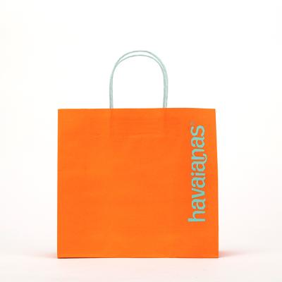 China Recyclable Fancy Party Favor Bags Customized Orange Party Favor Bags With Handle for sale