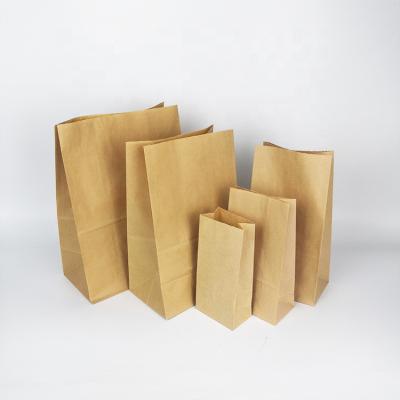 China Fashion Recyclable Custom Horizontal Creative Custom Free Sample Kraft Paper Bakery Paper Storage Lunch Bag for sale