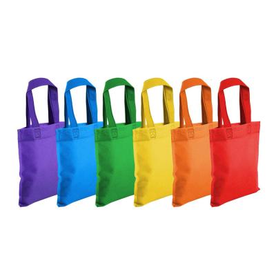 China Eco-friendly new style purple yellow can lift vertical non woven pp bag environmental protection nonwoven storage bag for sale