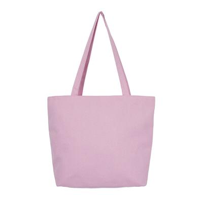 China 2021 new custom logo eco-friendly advertising bag ladies cute pink shopping casual cotton Tote Bag for sale