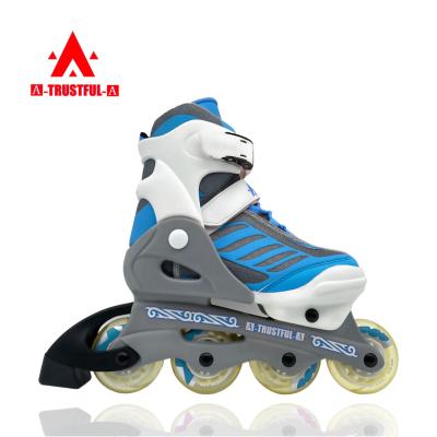 China High Quality Leather +Mesh Professional Raye Shoes Adult Adjustable Inline Roller Quad Skating Shoes for sale