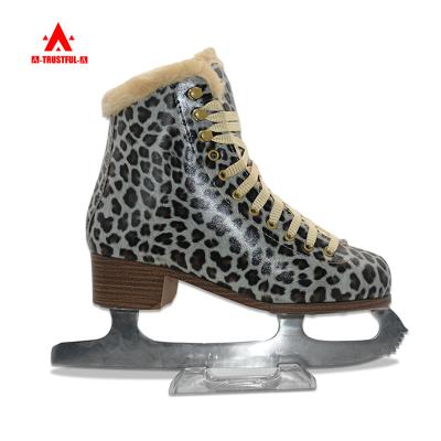 China Integrated blades professional supplier wholesale cold resistant ice rink ice skates figure skating shoes hot rental boot for ski sport for sale