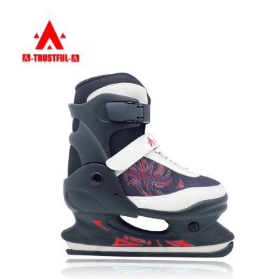 China Active sports hockey ice roller skates custom refined leather upper adjustable ice hockey schaatsen ijshockey verstelbaafor outdoor sport for sale