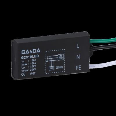 China 230V 10KA Outdoor LED 70.7*32.5*12.8mm Series Lightning Surge Protector for sale