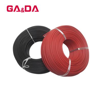 China Halogen Free Material 1*6mm Tinned Copper Conductor Solar Photovoltaic DC Cable for sale