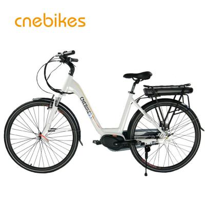 China Aluminum alloy 36v 250w Ebike manufacture cnebikes city electric bike with bafang max motor for sale