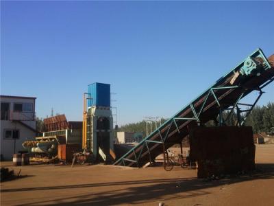 China Large Horizontal Scrap Baler Machine , Feed Opening 4800*2240 mm for sale