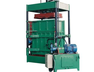 China 2.2 KW Power Vertical Cardboard Paper Baler Machine With Special Forklift for sale