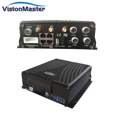 중국 4 Channel HDD NVR 1080p 3G 4G GPS WIFI Mobile Vehicle Black Box Truck DVR VM-3004-Hybrid 판매용