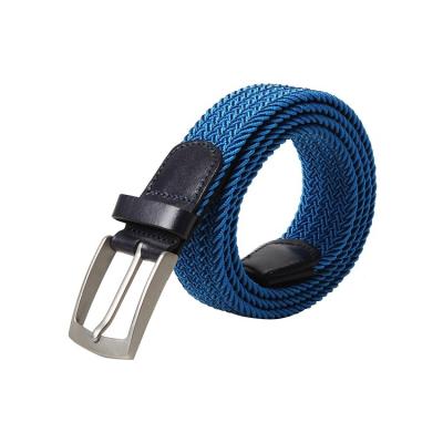 China Polyester Wholesale Amazon Men Braided Fabric Elastic Woven Stretch Jeans Belts for sale