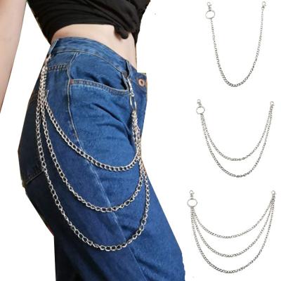 China Alloy Punk Chain On Jeans Pants Women Men Key Chain Chains For Pants Boy Girl Clothing Accessories Pants Chain for sale