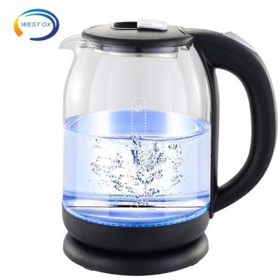 China Coffee Water Kettle Electric Glass Hotel 360 Degree Home Appliances Rotating Jug Base Smart Pot for sale