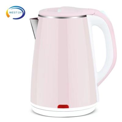 China Manufacturer Supplier 360 Degree Rotation Base Double Wall Boil Dry Pad Electric Kettle For Hotel for sale