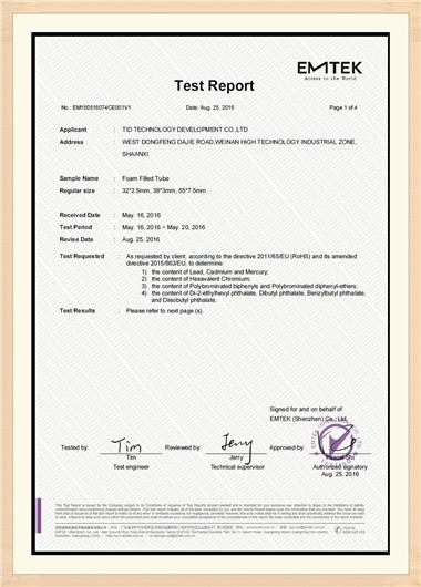 Rosh Test Report - TID POWER SYSTEM CO ., LTD