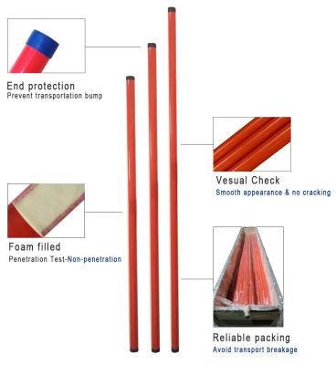 China Live Line Tools Epoxy Fiberglass Pipe / Foam Filled Fiber Glass Knitting and Pultruded Tube for sale