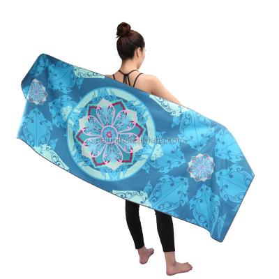 China Custom Made Disposable Printed Non Slip Eco Friendly Hot Yoga Mat Towel Wholesale for sale