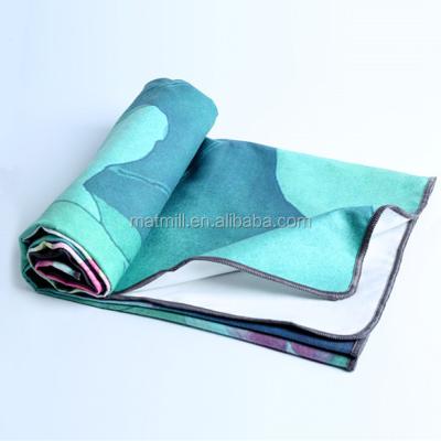 China Custom Made Disposable Printed Non Slip Eco Friendly Hot Yoga Mat Towel Wholesale for sale