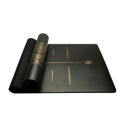 China Durable 1830*680*5mm Anti Slip PU Yoga Mat Natural Rubber Exercise Yoga Mat With Alignment Line for sale