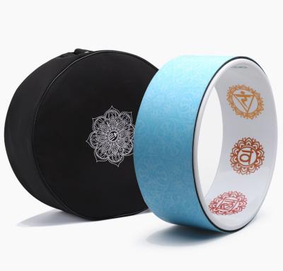 China Customize designs and packages factory price ABS gym training PU yoga wheel with yoga bags for sale