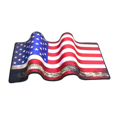 China Custom Adhesive-Protective Cloth Top Logo and Gun Design Natural Rubber Cleaning Mat, Gun Mat USA Flag for sale