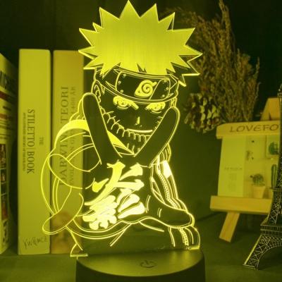 China Minimalist 3d LED Night Light Lamp Anime Led Night Light Team 7 Sasuke Kakashi Hatake Kids Bedroom Itachi Uchiha Christmas Gift for sale