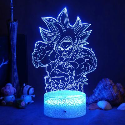 China Minimalist TAKARA TOMY Dragon Ball Son Goku 3d Night Light Color Strange New 7/16 Led Desk Lamp Children's Toy Creative Birthday Gift for sale