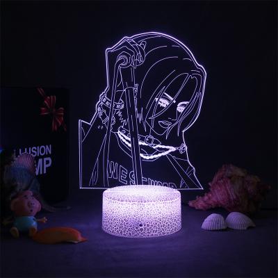 China Minimalist Nana 3D Night Light Anime LED Nana Osaki Figure Table Lamp for Bedroom Decor Kids Child Girls Home Manga Birthday Gift for sale