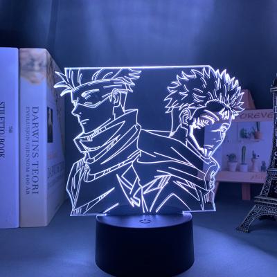 China Minimalist Anime Lamp Satoru Gojo Jujutsu Kaisen Led Night Yuji Itadori Light For Room Deco Birthday Gift Jujutsu Kaisen Yuji Itadori Lamp for sale