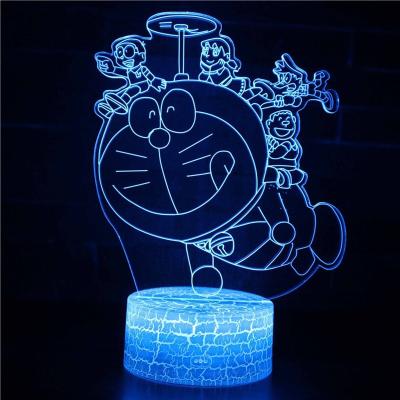 China Minimalist TAKARA TOMY Doraemon 3D Night Light 7/16 Color Touch Desk Lamp Birthday Gift Remote Control Creative Children's Toys for sale