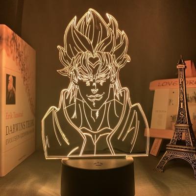 China Minimalist Acrylic Night Lamp JoJo's Bizarre Adventure Anime For Bedroom Decor Colorful Light Touch Sensor Table Led Night Light Dio Figure for sale