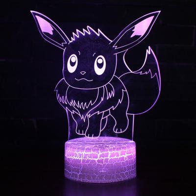 China Creative Minimalist 3D Night Light Touch Gift Remote Control Creative Colorful Lamp Toy Gift Cartoon Cute Atmosphere Lamp for Children Kids Room for sale