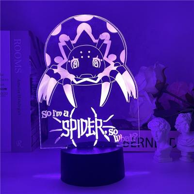 China Minimalist Anime So I'm A Spider, So What? cute 3d light cartoon spider light bedroom decoration child gift LED night light gift for sale