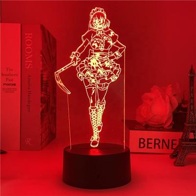 China 3d Invasion Night Light Horror Anime Character Pattern Minimalist High Rise Bedroom Atmosphere Decoration Led Night Light for sale