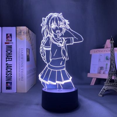 China Minimalist Fate Apocrypha Astolfo Led Night Light For Bedroom Deco Gift Night Light Anime Waifu Fate Apocrypha Astolfo Table 3d Lamp for sale